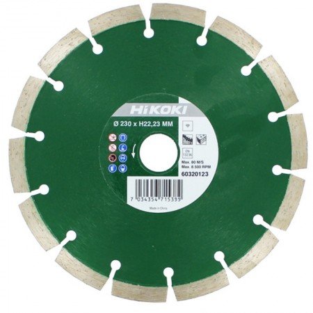 Deimantinis diskas HiKOKI Standart Ø230x22,23mm-Deimantiniai diskai-Pjovimo diskai-HiKOKI Accessories-irankiai-darbui