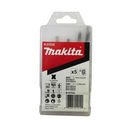 Grąžtų rinkinys medžiui/metalui MAKITA B-57532 SDS+-Grąžtų rinkiniai-Metalo grąžtai, frezos-Makita Accessories-irankiai-darbui