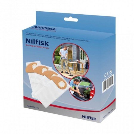Filtro maišai dulkių siurbliui NILFISK Buddy, 4vnt.-Priedai dulkių siurbliams-Dulkių siurbliai-Nilfisk-irankiai-darbui