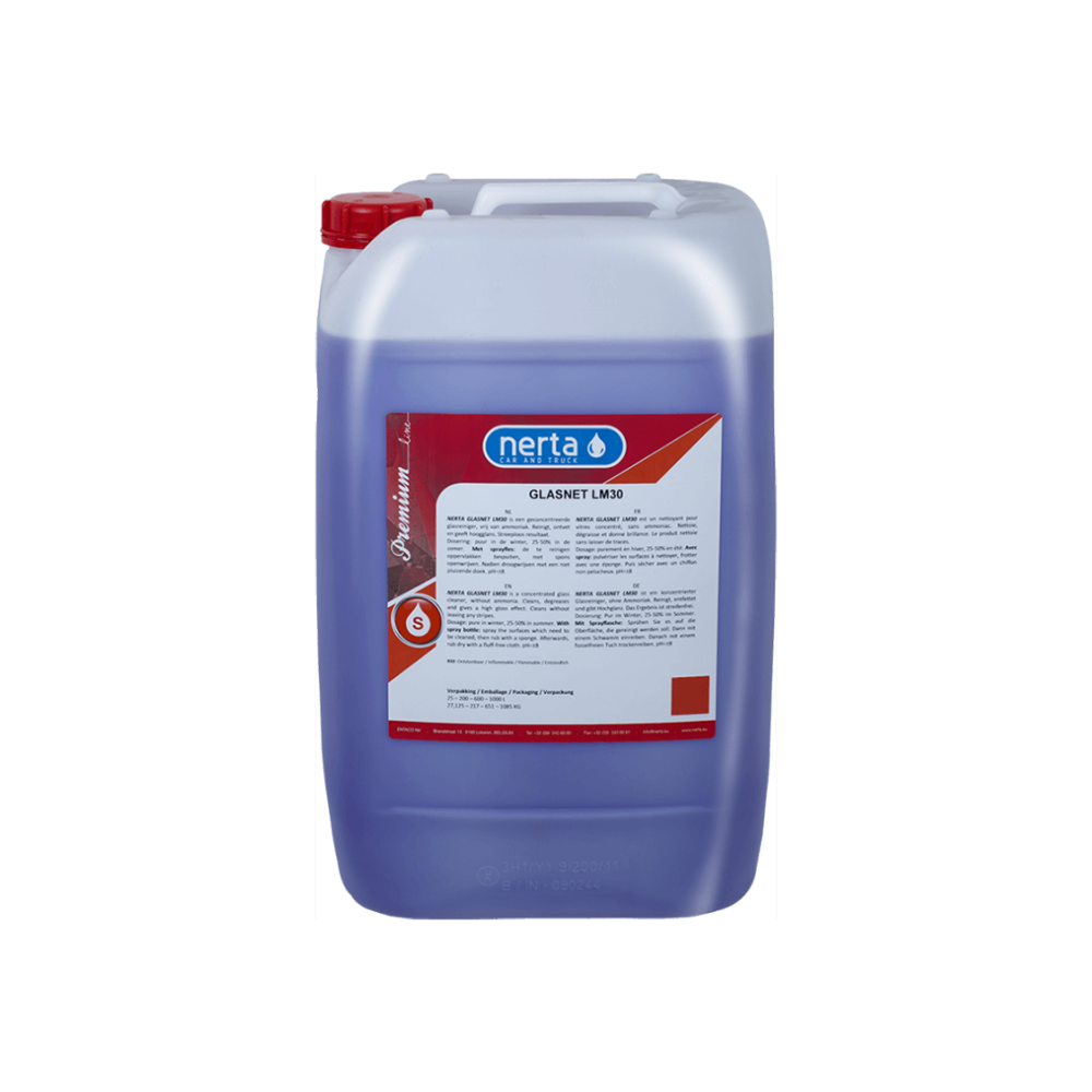 Stiklų valymo skystis NERTA Glas-Net LM30, 5L 5 L-Langų plovimo priemonės-Plovimo chemija-Nerta-irankiai-darbui Stiklų valymo skystis NERTA Glas-Net LM30, 5L 5 L-Langų plovimo priemonės-Plovimo chemija-Nerta-irankiai-darbui