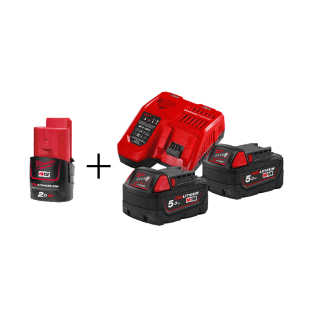 Akumuliatorių rinkinys MILWAUKEE M18 NRG-502 su priedu-Įrankių akumuliatoriai ir jų priedai-Akumuliatoriniai įrankiai-Milwaukee-