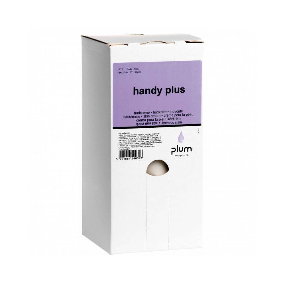 Rankų kremas po darbo PLUM Handy Plus 0,7L-Rankų plovimo ir priežiūros priemonės-Higienos priemonės-Plum-irankiai-darbui