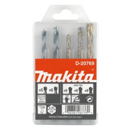 1/4" grąžtų rinkinys MAKITA D-20769-Grąžtų rinkiniai-Metalo grąžtai, frezos-Makita Accessories-irankiai-darbui