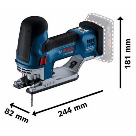 Akumuliatorinis siaurapjūklis BOSCH GST 18V-155 SC CT Solo-Akumuliatoriniai pjovimo įrankiai-Akumuliatoriniai įrankiai-Bosch-ira