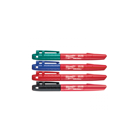 Spalvotų žymeklių rinkinys MILWAUKEE Inkzall, 4vnt.-Žymekliai-Matavimo įrankiai-Milwaukee Accessories-irankiai-darbui
