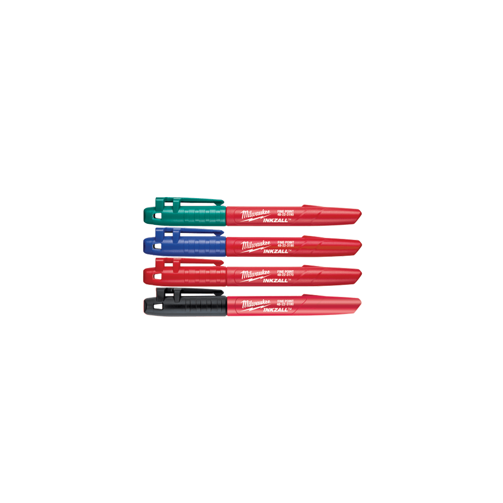 Spalvotų žymeklių rinkinys MILWAUKEE Inkzall, 4vnt.-Žymekliai-Matavimo įrankiai-Milwaukee Accessories-irankiai-darbui Spalvotų žymeklių rinkinys MILWAUKEE Inkzall, 4vnt.-Žymekliai-Matavimo įrankiai-Milwaukee Accessories-irankiai-darbui