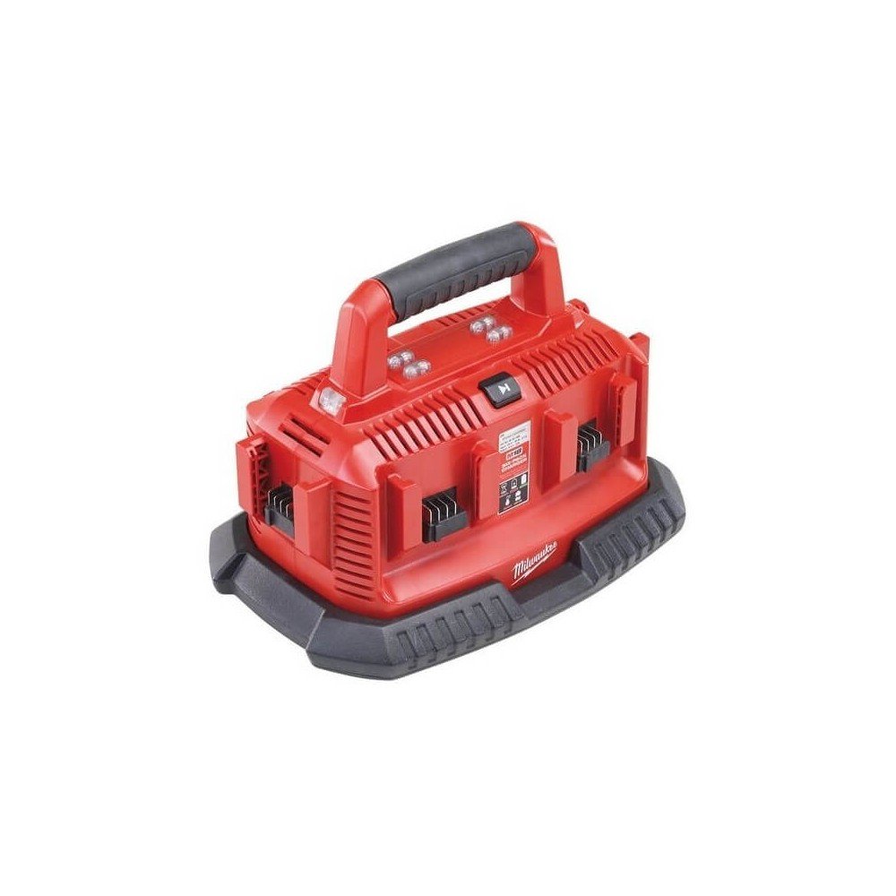 6-ių vietų akumuliatorių įkroviklis MILWAUKEE M1418 C6-Įrankių akumuliatoriai ir jų priedai-Akumuliatoriniai įrankiai-Milwaukee-