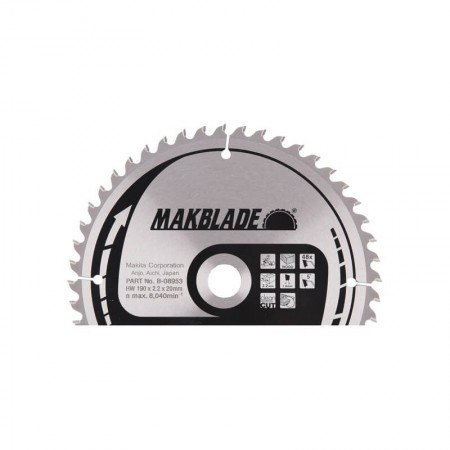 Pjovimo diskas MAKITA Makblade 190x20x2,3mm 5° T48-Medžio pjovimo diskai-Medžio pjovimo staklės-Makita Accessories-irankiai-darb