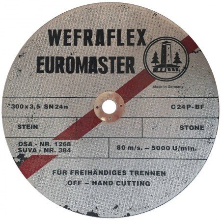 Akmens pjovimo diskas WEFRA T-C24P 300x3,5x20mm-Įrankiai darbui-Įrankiai darbui-Wefra-irankiai-darbui
