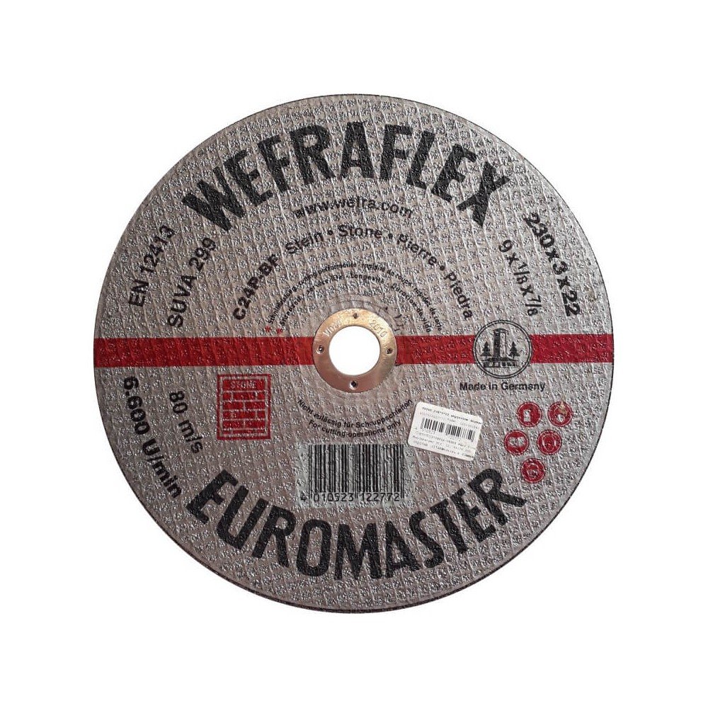 Akmens pjovimo diskas WEFRA SN24n 230x3x22mm-Abrazyviniai metalo pjovimo diskai-Medžio pjovimo staklės-Wefra-irankiai-darbui