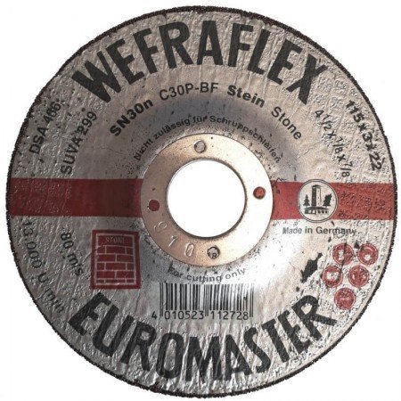 Akmens pjovimo diskas WEFRA SN24n 115x3x22mm-Įrankiai darbui-Įrankiai darbui-Wefra-irankiai-darbui