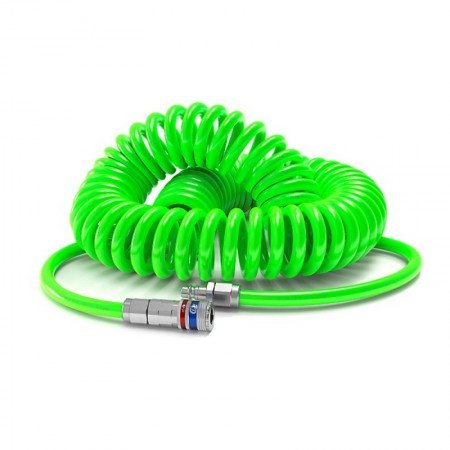 Spiralinė žarna su jungtimis CEJN Esafe 6,5x10mm 4m, žalia-Oro žarnos-Pneumatinė įranga-Cejn-irankiai-darbui