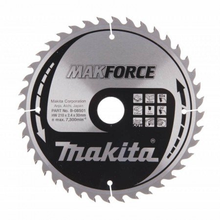Pjovimo diskas MAKITA M-Force 210x30x2,4mm 40T 20°-Medžio pjovimo diskai-Medžio pjovimo staklės-Makita Accessories-irankiai-darb
