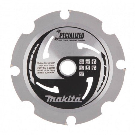 Pjovimo diskas MAKITA 165x20x2,1mm 4T 10°-Medžio pjovimo diskai-Medžio pjovimo staklės-Makita Accessories-irankiai-darbui