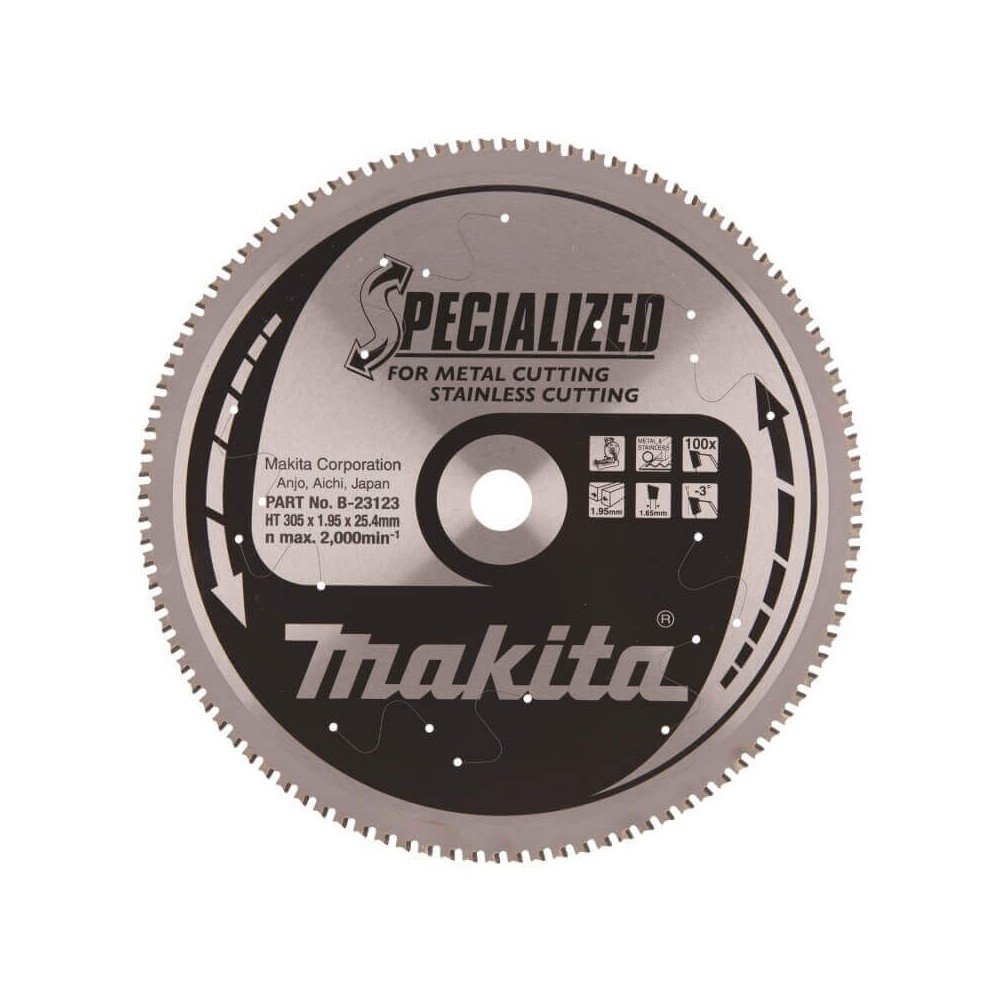 Pjovimo diskas MAKITA Inox 305x25,4x1,95mm 100T -5°-Metalo pjovimo diskai-Pjovimo diskai-Makita Accessories-irankiai-darbui Pjovimo diskas MAKITA Inox 305x25,4x1,95mm 100T -5°-Metalo pjovimo diskai-Pjovimo diskai-Makita Accessories-irankiai-darbui