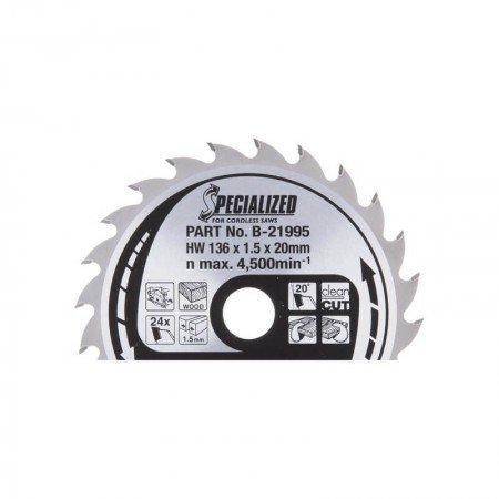 Pjovimo diskas MAKITA 136x20x1,5mm 24T 20°-Medžio pjovimo diskai-Medžio pjovimo staklės-Makita Accessories-irankiai-darbui