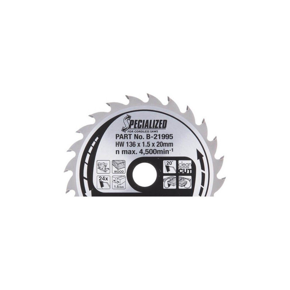 Pjovimo diskas MAKITA 136x20x1,5mm 24T 20°-Medžio pjovimo diskai-Medžio pjovimo staklės-Makita Accessories-irankiai-darbui