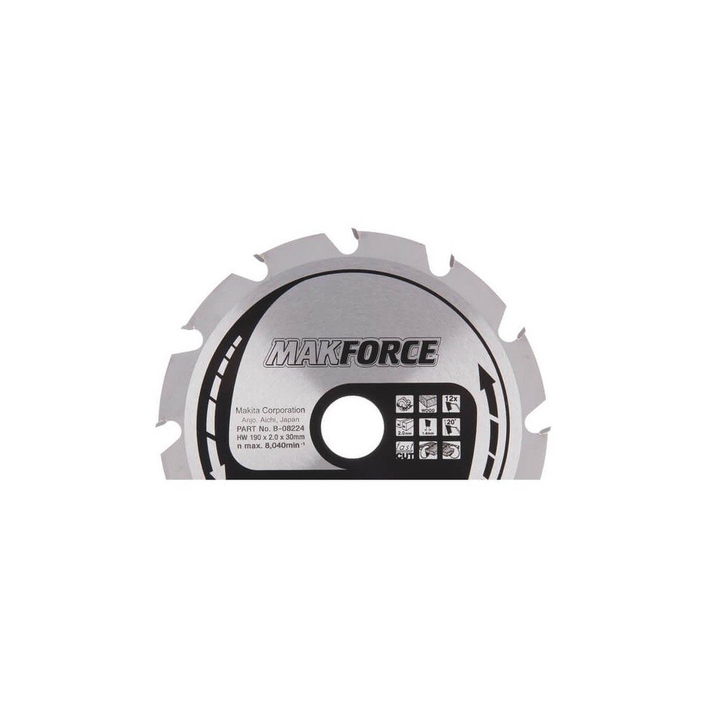 Pjovimo diskas MAKITA 190x30/20/16x2,0mm 12T 5704R 5705R-Medžio pjovimo diskai-Medžio pjovimo staklės-Makita Accessories-irankia