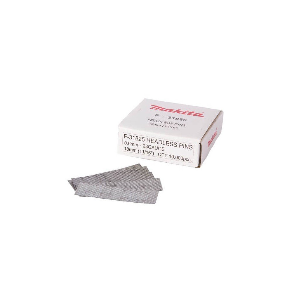Plieninės smeigės MAKITA 0,6x18mm, 10000 vnt.-Vinutės-Akumuliatoriniai kniedikliai, viniakalės-Makita Accessories-irankiai-darbu