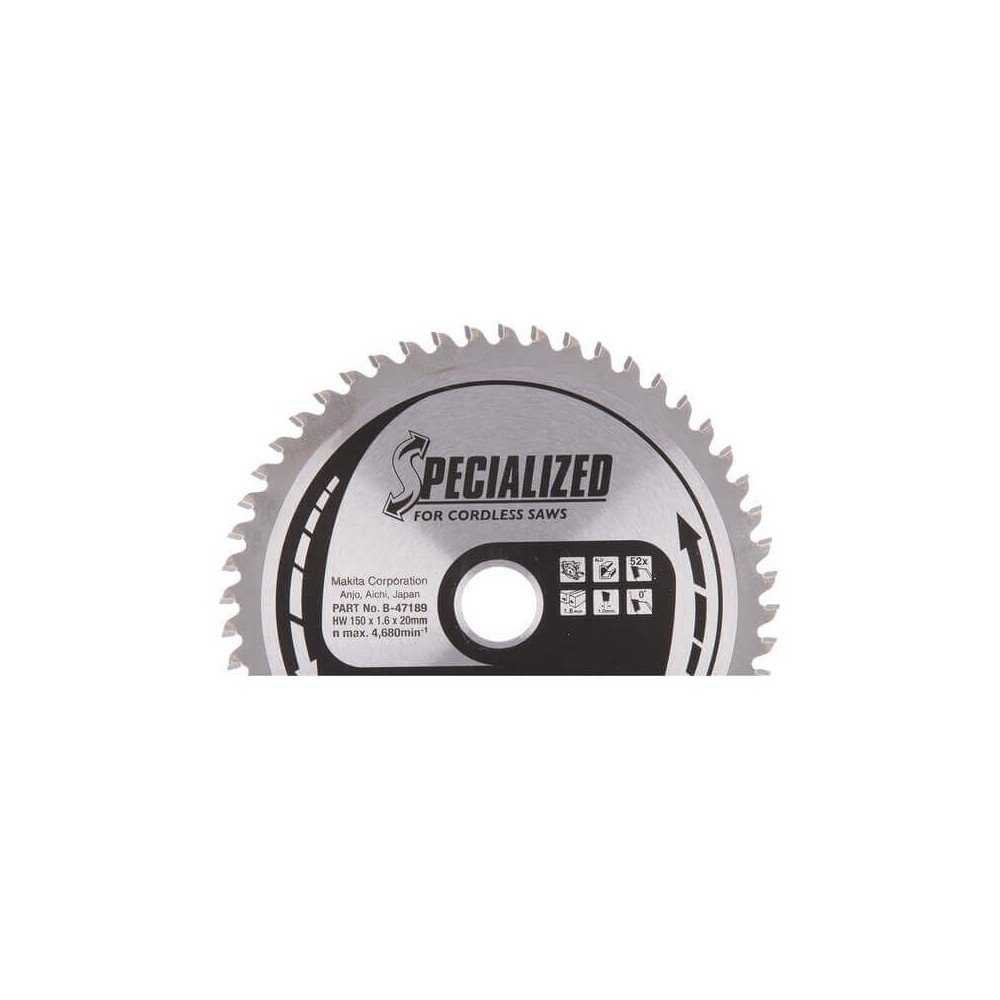 Pjovimo diskas aliuminiui MAKITA 150x20x1,6mm 52T-Metalo pjovimo diskai-Pjovimo diskai-Makita Accessories-irankiai-darbui