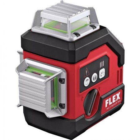 Lazerinis nivelyras FLEX ALC 3/360-G/R 10,8 su priedu-Nivelyrai-Matavimo įrankiai-FLEX-irankiai-darbui