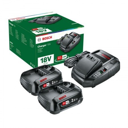 Akumuliatorių ir įkroviklio komplektas BOSCH AL1830CV 18V 2,5Ah-Įrankių akumuliatoriai ir jų priedai-Akumuliatoriniai įrankiai-B