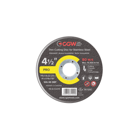 Pjovimo diskas CGW T-1 230*2.0 WA36 SBF Inox-Abrazyviniai metalo pjovimo diskai-Medžio pjovimo staklės-CGW-irankiai-darbui