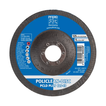 Metalo paviršių valymo diskas PFERD Policlean PCLD Plus 125-13-Poliravimo priemonės-Abrazyvai-Pferd-irankiai-darbui