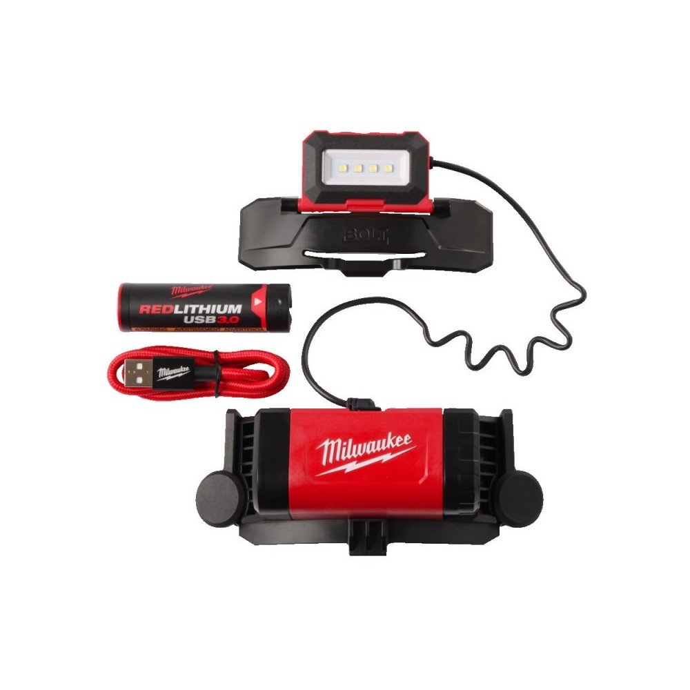 Įkraunamas prožektorius šalmui MILWAUKEE L4 BOLTHL-301 USB BOLT200-Akumuliatoriniai prožektoriai-Akumuliatoriniai įrankiai-Milwa