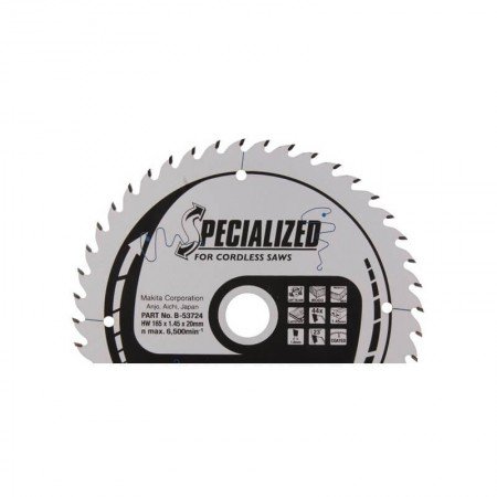 Pjovimo diskas MDF ir medžiui MAKITA 165x20x1,45mm 44T 23°-Medžio pjovimo diskai-Medžio pjovimo staklės-Makita Accessories-irank