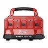 6-ių vietų greitasis akumuliatorių įkroviklis MILWAUKEE M18 PC6 Packout-Įrankių akumuliatoriai ir jų priedai-Akumuliatoriniai įr
