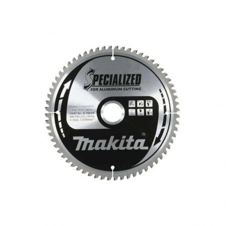 Aliuminio pjovimo diskas MAKITA 216x30x2,2mm 64T -5°-Metalo pjovimo diskai-Pjovimo diskai-Makita Accessories-irankiai-darbui