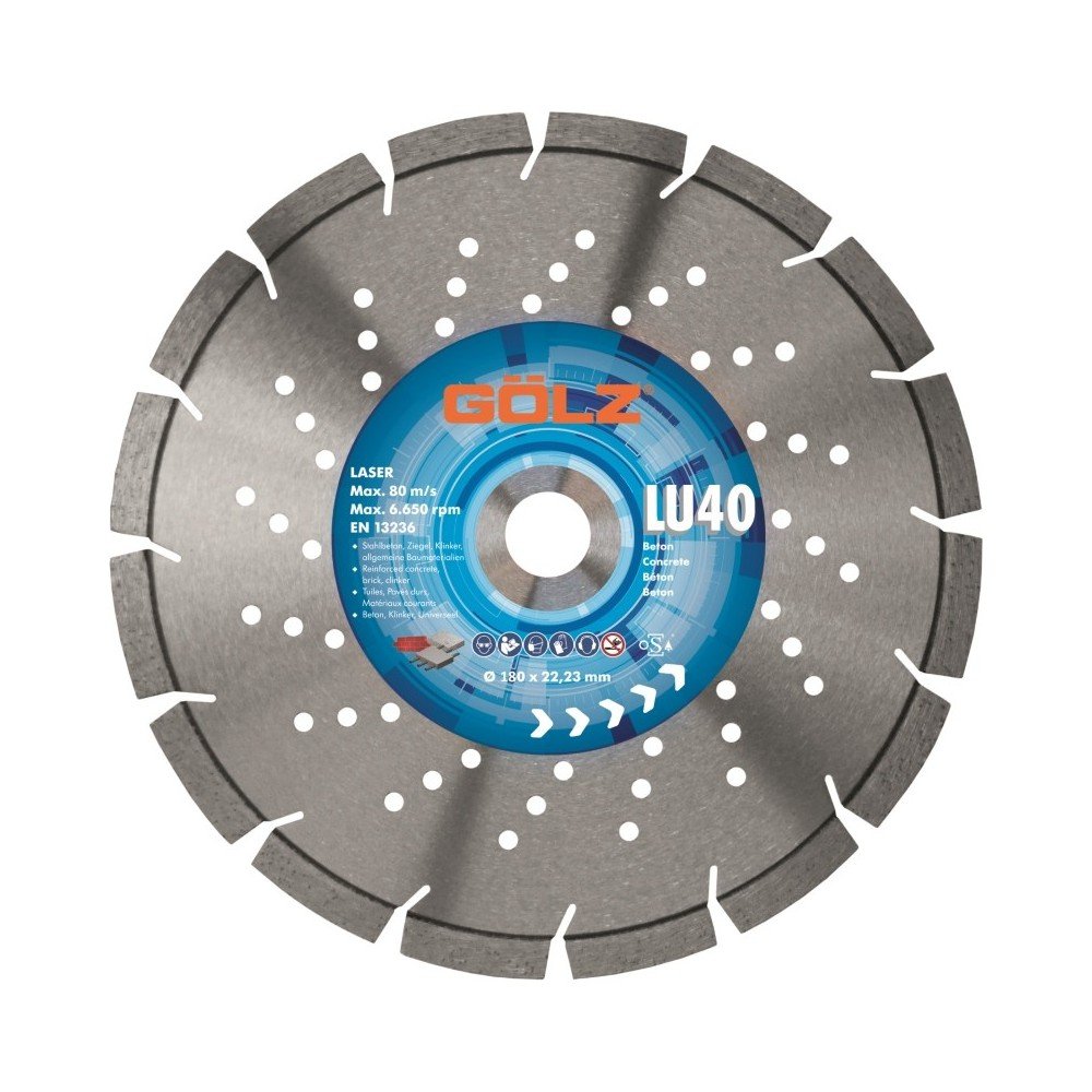 Deimantinis diskas betonui GOLZ LU40 180x22.2mm-Deimantiniai diskai-Pjovimo diskai-Golz-irankiai-darbui Deimantinis diskas betonui GOLZ LU40 180x22.2mm-Deimantiniai diskai-Pjovimo diskai-Golz-irankiai-darbui