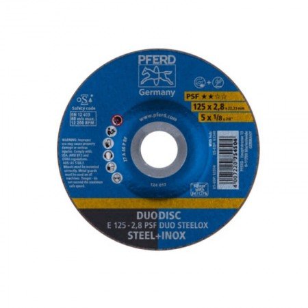 Pjovimo ir šlifavimo diskas PFERD E125-2.8 A46 P PSF-INOX-DUO-Abrazyviniai metalo pjovimo diskai-Medžio pjovimo staklės-Pferd-ir