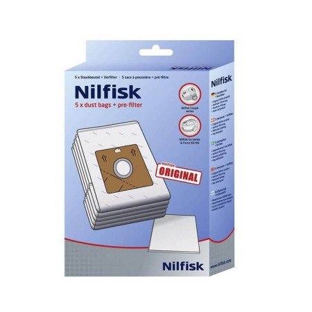 Dulkių filtro maišeliai NILFISK Coupe serijos siurbliams, 5 vnt.-Priedai dulkių siurbliams-Dulkių siurbliai-Nilfisk-irankiai-dar