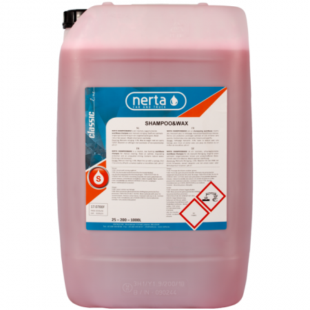Automobilių kėbulų šampūnas su vašku NERTA Shampoo&Wax, 5 L-Automobilių plovimo chemija-Plovimo chemija-Nerta-irankiai-darbui