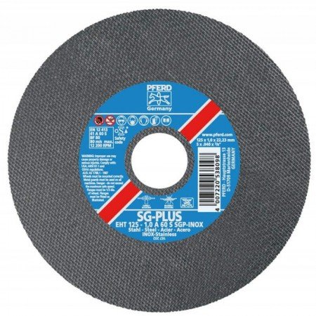Atpjovimo diskas PFERD EHT125-0,8 A60 S SGP Inox X-SLIM-Abrazyviniai metalo pjovimo diskai-Medžio pjovimo staklės-Pferd-irankiai