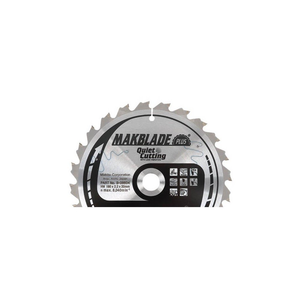 Pjovimo diskas medžiui MAKITA Makblade plus 190x20x2,2mm 24T-Medžio pjovimo diskai-Medžio pjovimo staklės-Makita Accessories-ira