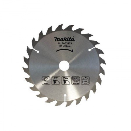 Pjovimo diskas medžiui 165x20x24T MAKITA-Medžio pjovimo diskai-Medžio pjovimo staklės-Makita Accessories-irankiai-darbui