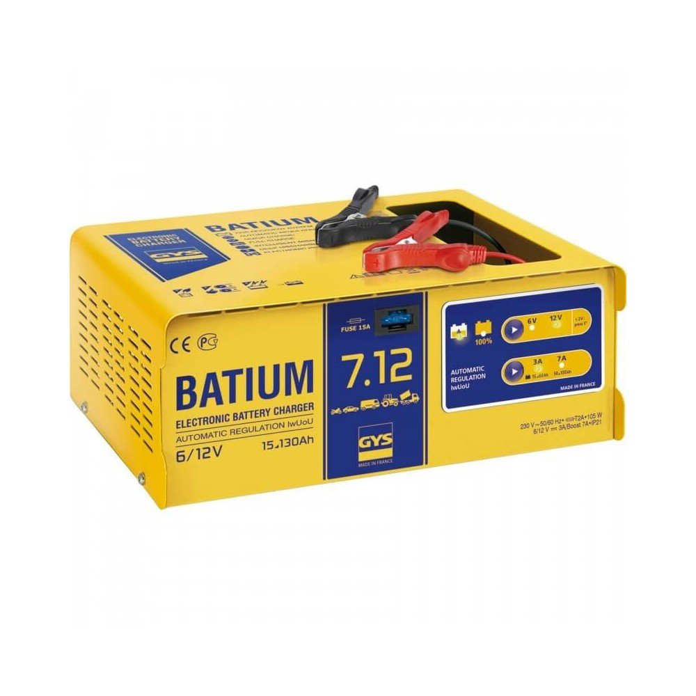 Elektroninis akumuliatorių įkroviklis GYS Batium 7/12-Akumuliatorių įkrovikliai/starteriai-Autoserviso įranga-GYS-irankiai-darbu