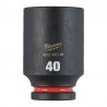 Ilga šešiakampė smūginė galvutė MILWAUKEE SHW 3/4" 40mm-Galvutės, galvučių rinkiniai-Autoserviso įranga-Milwaukee Accessories-ir
