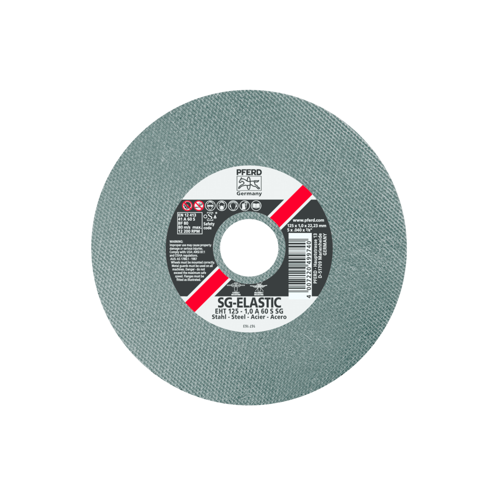 Metalo pjovimo diskas PFERD EHT Ø125x1,0mm A60 S SG-Abrazyviniai metalo pjovimo diskai-Medžio pjovimo staklės-Pferd-irankiai-dar Metalo pjovimo diskas PFERD EHT Ø125x1,0mm A60 S SG-Abrazyviniai metalo pjovimo diskai-Medžio pjovimo staklės-Pferd-irankiai-dar