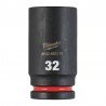 Ilga šešiakampė smūginė galvutė MILWAUKEE SHW 3/4" 32mm-Galvutės, galvučių rinkiniai-Autoserviso įranga-Milwaukee Accessories-ir