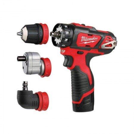 Akumuliatorinis gręžtuvas MILWAUKEE M12 BDDXKIT-202C-Akumuliatoriniai suktuvai/gręžtuvai-Akumuliatoriniai suktuvai, gręžtuvai ir