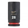 Ilga šešiakampė smūginė galvutė MILWAUKEE SHW 3/4" 28mm-Galvutės, galvučių rinkiniai-Autoserviso įranga-Milwaukee Accessories-ir