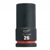 Ilga šešiakampė smūginė galvutė MILWAUKEE SHW 3/4" 26mm-Galvutės, galvučių rinkiniai-Autoserviso įranga-Milwaukee Accessories-ir