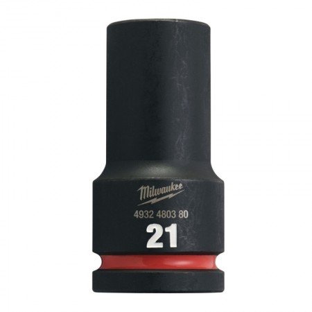 Ilga šešiakampė smūginė galvutė MILWAUKEE SHW 3/4" 21mm-Galvutės, galvučių rinkiniai-Autoserviso įranga-Milwaukee Accessories-ir