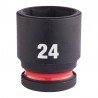 Šešiakampė smūginė galvutė MILWAUKEE SHW 1/2" 24mm-Galvutės, galvučių rinkiniai-Autoserviso įranga-Milwaukee Accessories-irankia