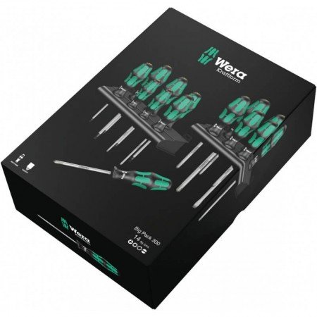 Atsuktuvų rinkinys WERA Big Pack 300/14-Atsuktuvų rinkiniai-Atsuktuvai-Wera-irankiai-darbui