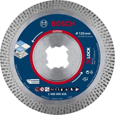Deimantinis pjovimo diskas BOSCH Expert HardCeramic 125x22,23mm-Deimantiniai diskai-Pjovimo diskai-Bosch-irankiai-darbui
